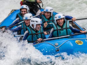 Rafting con adolescentes en Huesca